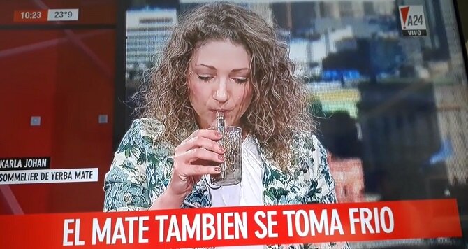 Enseñan como tomar “mate frío” en programa argentino