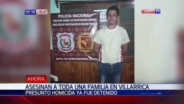 Aprehenden a presunto autor del asesinato de una familia en Villarrica