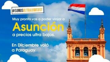 Aerolínea de bajo costo oficializa su arribo a Paraguay en diciembre