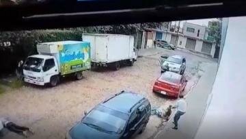 Video muestra que policía recibió un disparo de su propio camarada